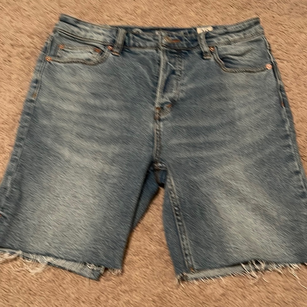 Free People denim Bermuda shorts